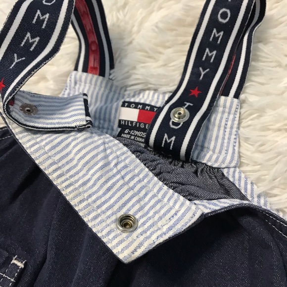 💕 Tommy Hilfiger Baby Girl Overall Denim Dress 💕 - Picture 4 of 6